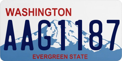 WA license plate AAG1187