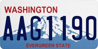 WA license plate AAG1190