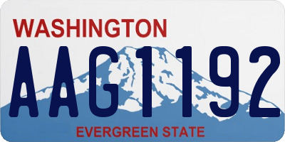 WA license plate AAG1192