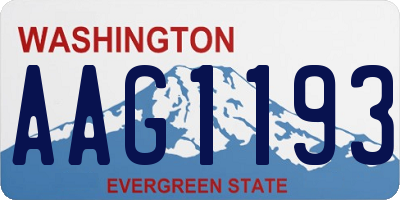 WA license plate AAG1193