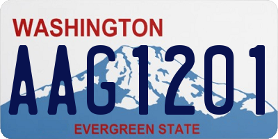 WA license plate AAG1201
