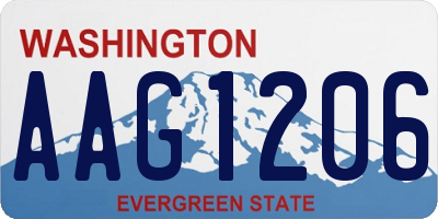 WA license plate AAG1206