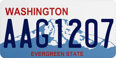 WA license plate AAG1207