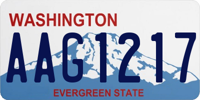 WA license plate AAG1217