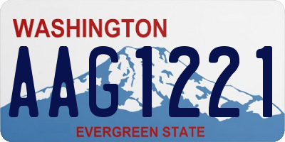 WA license plate AAG1221