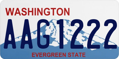 WA license plate AAG1222