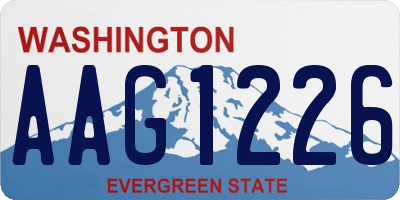 WA license plate AAG1226
