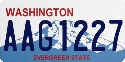 WA license plate AAG1227