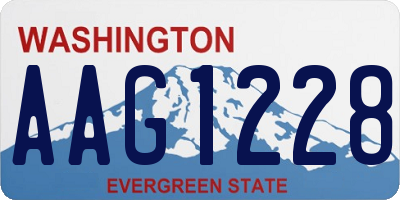 WA license plate AAG1228