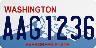 WA license plate AAG1236
