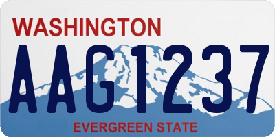 WA license plate AAG1237