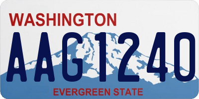WA license plate AAG1240