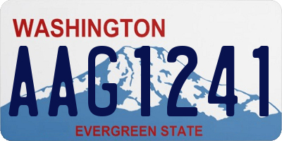 WA license plate AAG1241