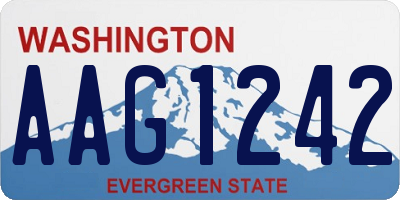 WA license plate AAG1242