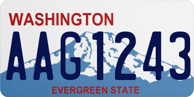 WA license plate AAG1243