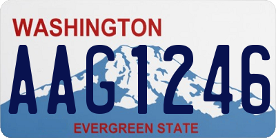 WA license plate AAG1246