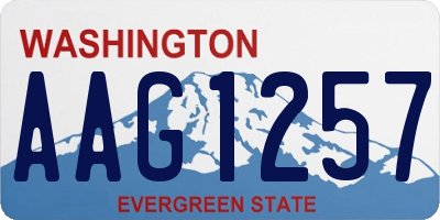 WA license plate AAG1257