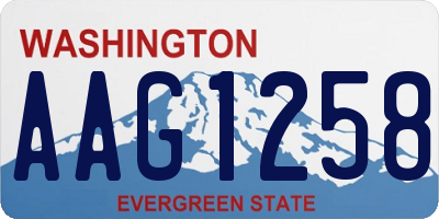 WA license plate AAG1258