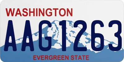 WA license plate AAG1263