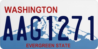 WA license plate AAG1271