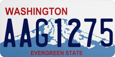 WA license plate AAG1275