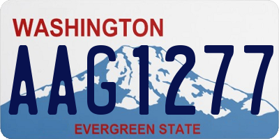 WA license plate AAG1277