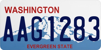 WA license plate AAG1283