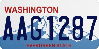 WA license plate AAG1287