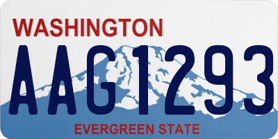 WA license plate AAG1293