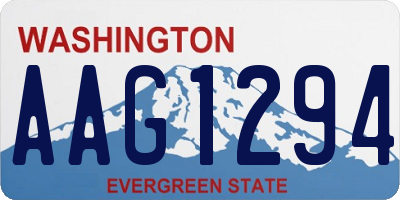 WA license plate AAG1294
