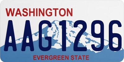 WA license plate AAG1296