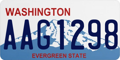 WA license plate AAG1298