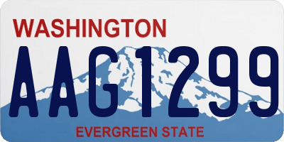 WA license plate AAG1299