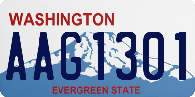 WA license plate AAG1301