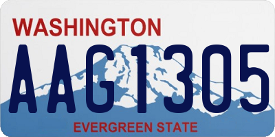 WA license plate AAG1305