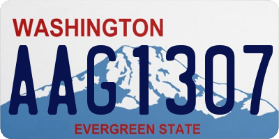 WA license plate AAG1307