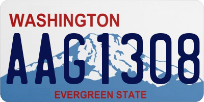 WA license plate AAG1308