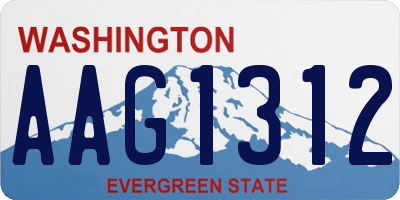 WA license plate AAG1312