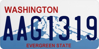 WA license plate AAG1319
