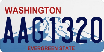 WA license plate AAG1320