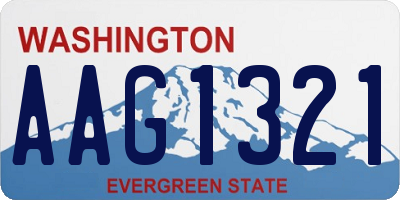 WA license plate AAG1321