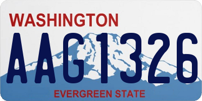 WA license plate AAG1326
