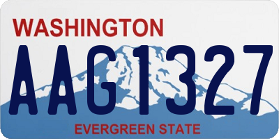 WA license plate AAG1327