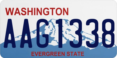 WA license plate AAG1338