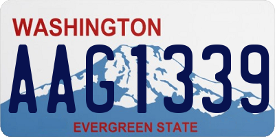 WA license plate AAG1339