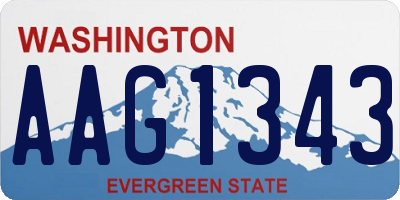 WA license plate AAG1343