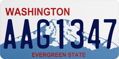 WA license plate AAG1347