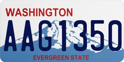 WA license plate AAG1350