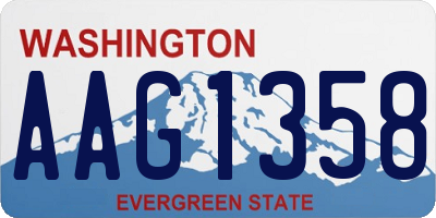 WA license plate AAG1358