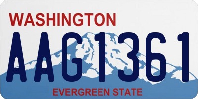 WA license plate AAG1361